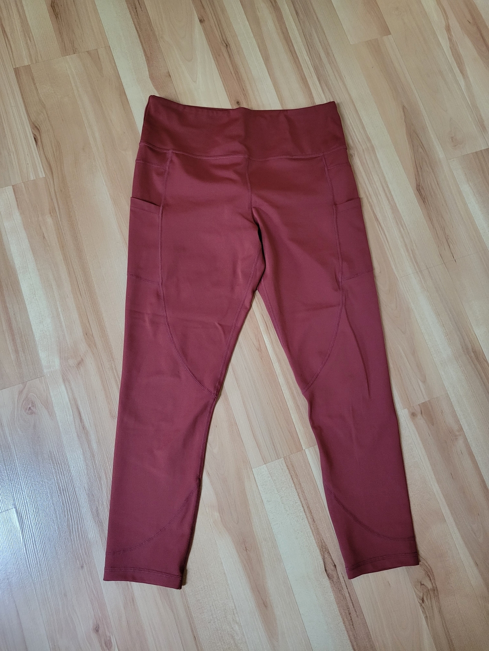 ZYIA High-Waist Burgundy Active Leggings